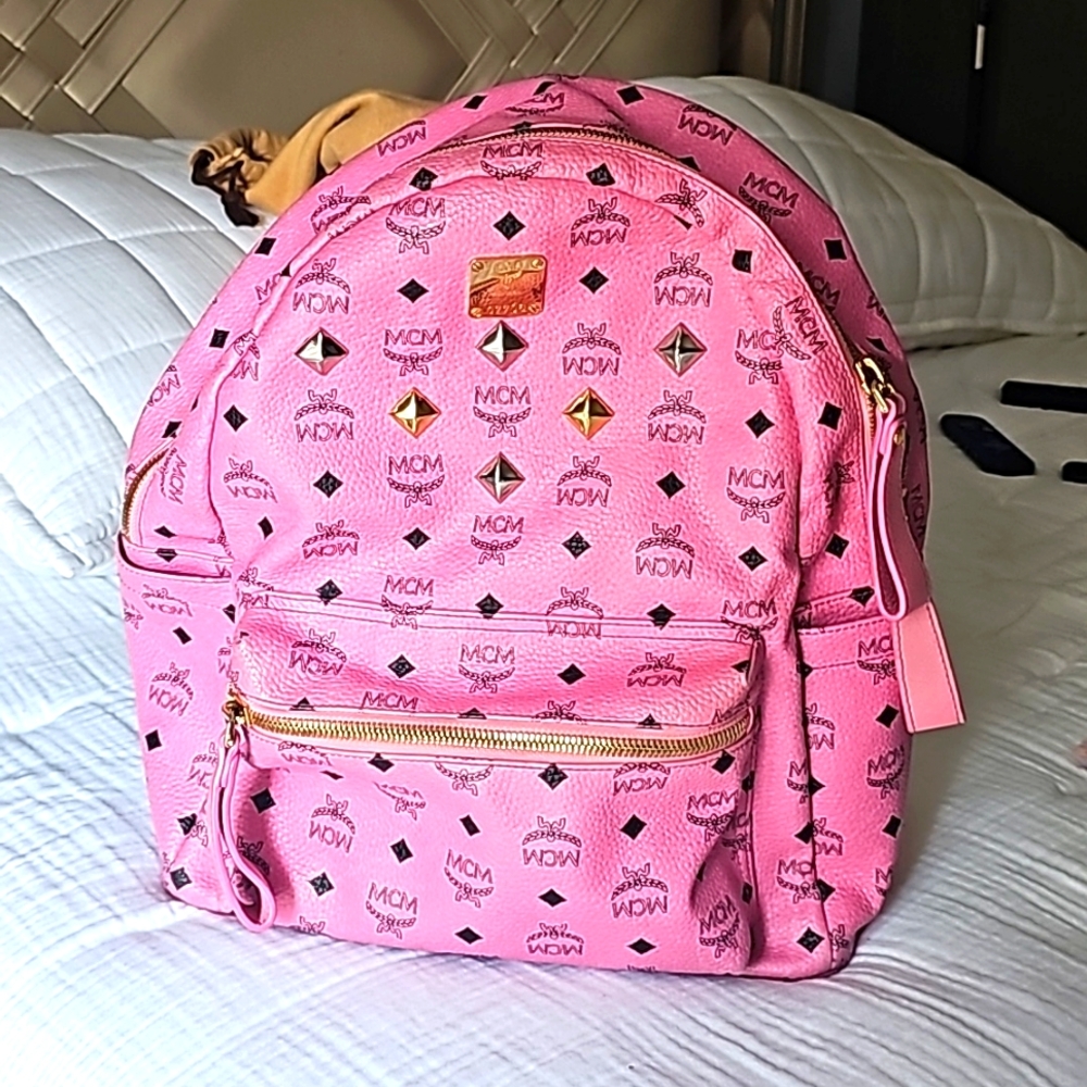 Mcm pink backpack
